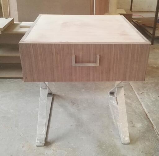 King Size Hotel Bedside Tables Metal Leg Hospitality Case Goods With 100% Sheen 0