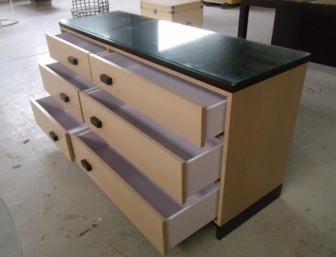 White Painted Six Drawer Dresser / Chest , Hospitality Stand Up Dresser 2