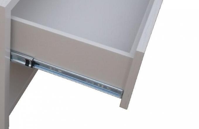 Custom Two Drawer White Night Tables For Bedroom Soft Closing Glides 0