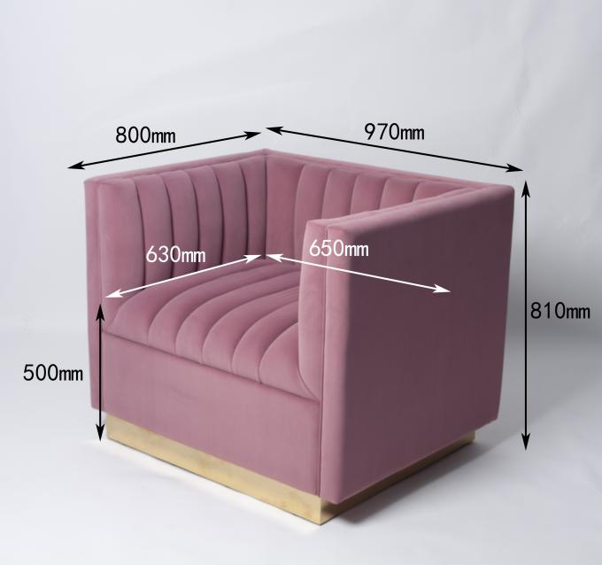 Modern Single Living Room Velvet Tufted Couch 0