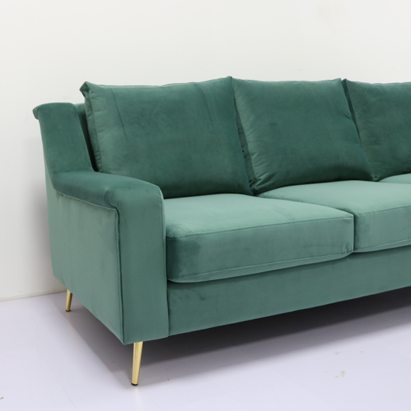 Forest Green ODM Living Room Sofa With Metal Leg 0
