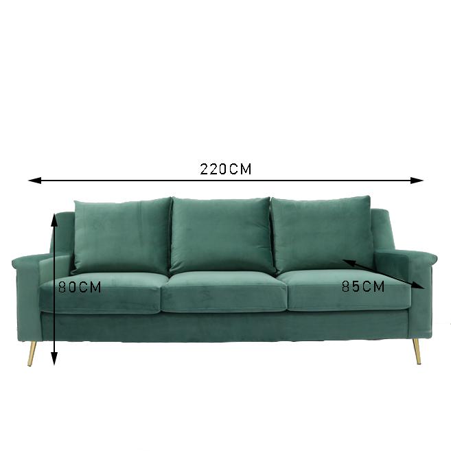 Forest Green ODM Living Room Sofa With Metal Leg 1