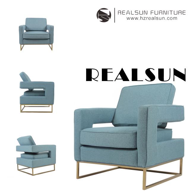 83*75*85cm Single Living Room Sofa With Hallow Metal Base 1