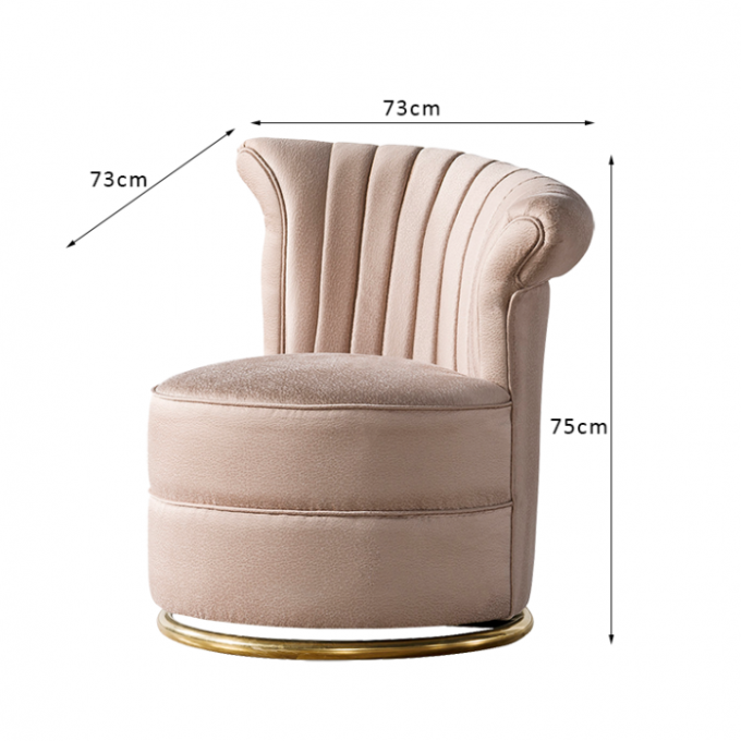 Home Velvet Fabric H75cm Living Room Sofa Chair 0