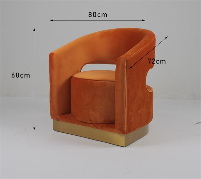 68cm H Leisure Living Room Sofa With Hollow Design Back 0