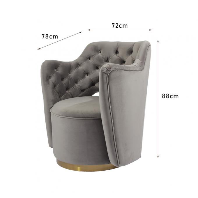 Indoor Leisure 72cm Width Living Room Armchair With Grey Buttons 0