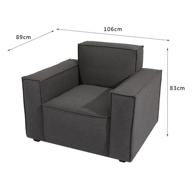 Nordic Leisure Stylish Single Person Living Room Couches Square 106*89*83cm 0