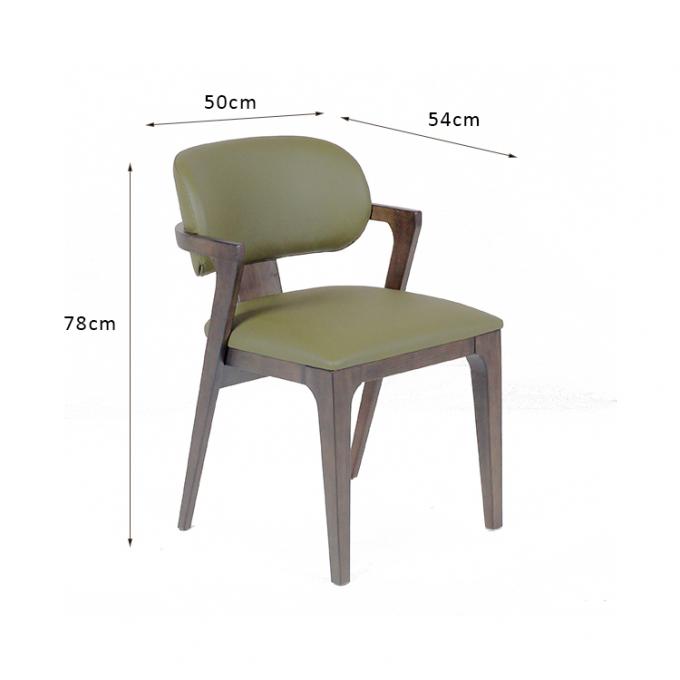 Modern PVC Synthetic Leather Wooden Frame Dining Chairs H78cm 0