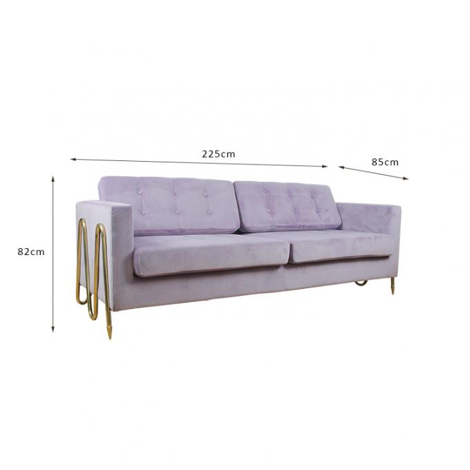 Small Apartment Velvet Fabric Living Room Modern Sofa Unified Decoration 0
