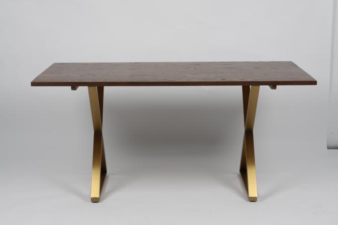 Modern Family Iron Wooden Top MDF Dining Table Grey 0
