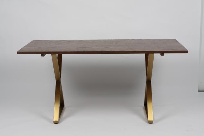 Modern Family Iron Wooden Top MDF Dining Table Grey 1