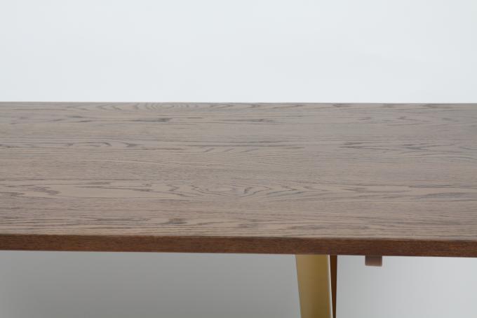 Modern Family Iron Wooden Top MDF Dining Table Grey 2
