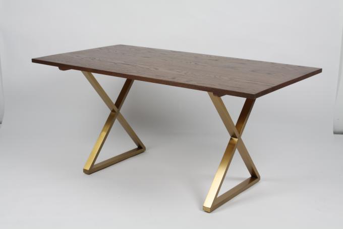Modern Family Iron Wooden Top MDF Dining Table Grey 3