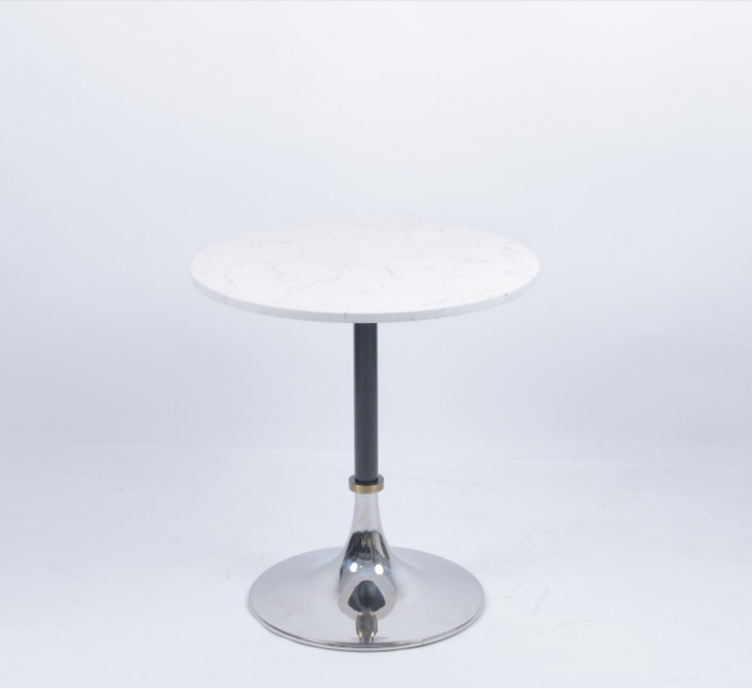 Stone Top Meja kopi samping tempat tidur Mewah Base stainless steel Modern 1