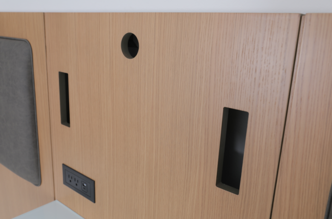 ACC Aksesibel QQ Headboard Dengan Tempel meja tidur 2