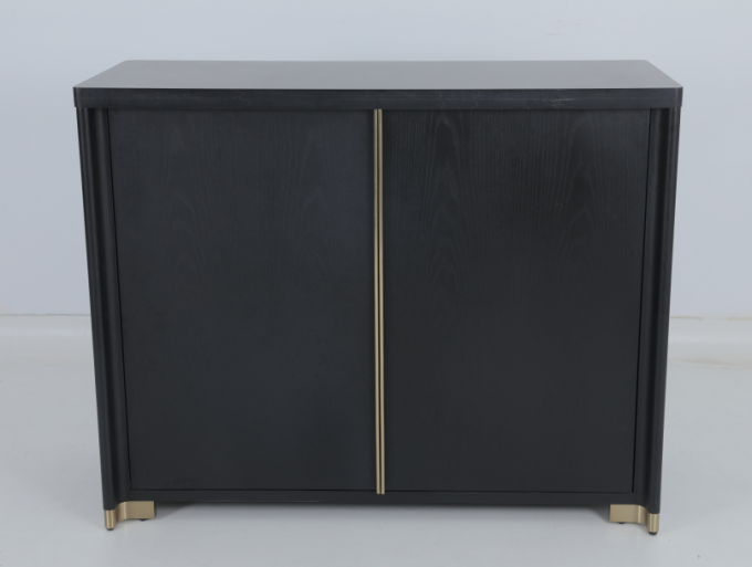 Tidak Lipat Hitam Modern Credenza Untuk 3-5 Bintang Hotel 1