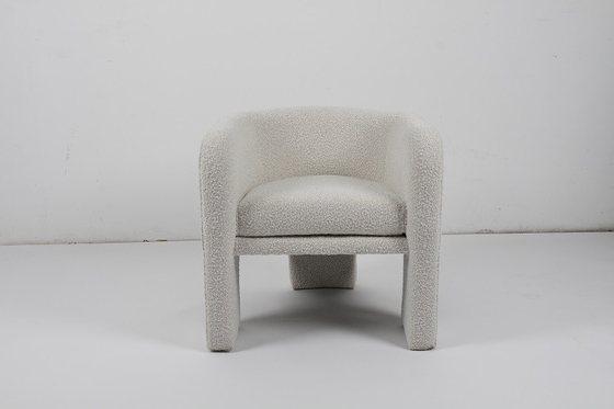Beli Lambswool Lazy Sofa Cream White Boucle Chair Lamb Wool Lounge Accent Single pembuatan online