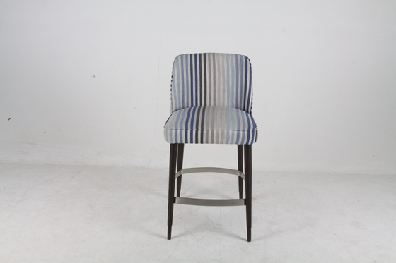 Harga yang bagus Colorful Upholstered High Back barstool chair with Metal Stainless Steel Solid Wood on line