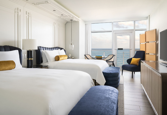 Harga yang bagus Modern Luxury Hotel Bedroom Furniture Set 5 Star Hotel Furniture For Ritz Carlton project on line