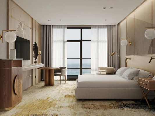 Harga yang bagus Hotel bedroom furniture sets for 5 star hotel rooms solid wood bedroom furniture on line