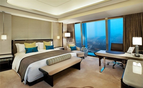 Harga yang bagus Plywood Luxury Bedroom Furniture Set King Size Bed For Home / Hotel / Villa on line