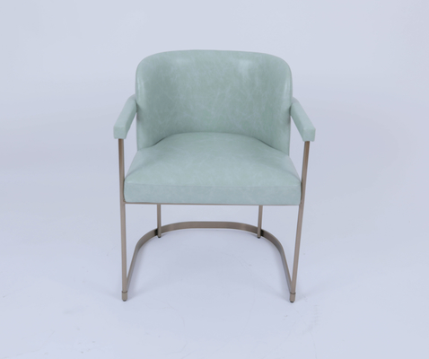 Harga yang bagus Brushed Brass Luxury Vinyl Living Room Stainless Steel Dining Chair Commercial on line