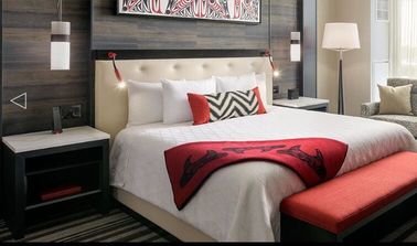 Harga yang bagus Commercial Hotel Luxury Furniture , Apartment Hotel Bedroom Furniture Drak Color on line
