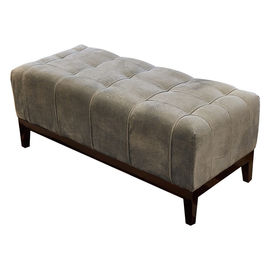 Harga yang bagus American Style Long Ottoman Storage Bench For Bedroom , Dark Brown Wood Finish on line