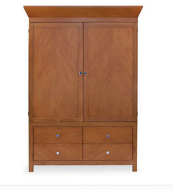 Harga yang bagus Side Mounted Stand Alone Closet , King / Queen Dark Brown Wardrobe For 5 Star Hotel on line