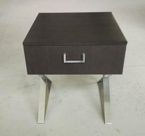 Harga yang bagus King Size Hotel Bedside Tables Metal Leg Hospitality Case Goods With 100% Sheen on line