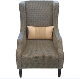 Harga yang bagus Custom Wooden Living Room Couches Bedroom Single Sofa Dark Color ISO Listed on line
