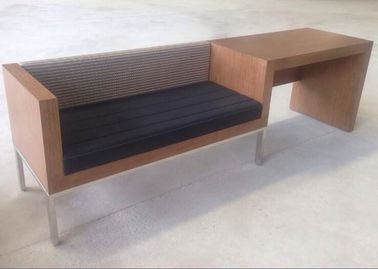 Harga yang bagus Wooden Hotel Writing Desk Unit With Luggage Bench , Metal Frame Desk Unit on line