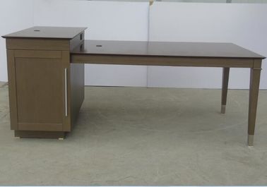 Harga yang bagus Dark Stain Simple Writing Table With Microwave Unit , Hospitality Case Goods on line