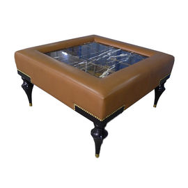 Harga yang bagus Upholstered Living Room Coffee Table Wooden Bedside Table Brass Color Earth - Friendly on line