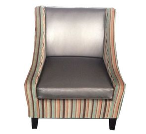 Harga yang bagus Fabric Single Couch Chair Indoor , Dark Color One Seater Sofa Chair on line