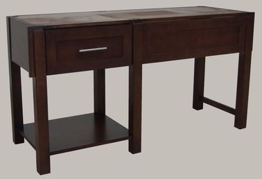 Harga yang bagus 1 Drawer Plywood Modern Bathroom Vanity Cabinets Birch Veneer Dark Stain Color on line