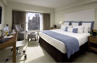 Harga yang bagus Deluxe Hotel Room Furnishings ,  King Size Hotel Guest Room Furniture In PU Finish on line
