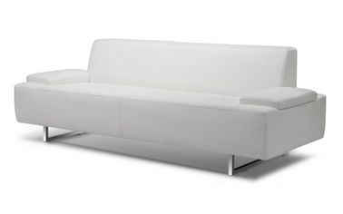 Harga yang bagus Simple Design Contemporary Leather Sofa Metal Leg With 3 Seater , 18'' Seat Height on line