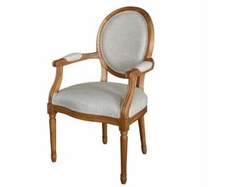 Harga yang bagus French Antique Wooden Armchair dining chair Upholstered For Bedroom , Color Customized on line