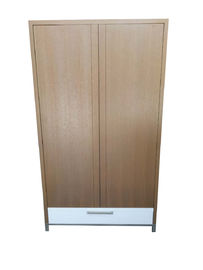 Harga yang bagus Metal Base 2 Door Wooden Hotel Room Wardrobe / Closet With Drawers ISO Listed on line