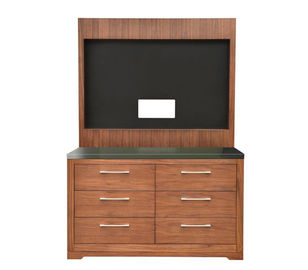 Harga yang bagus Hotel wooden dresser with back TV panel / chest / dresser for hotel bedroom furniture on line