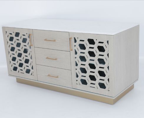 Harga yang bagus Luxury Custom Cmade Oak Kayu Biru Dicat Finish Dalam Kombi Dengan Kaki Logam Kuningan on line