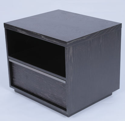 Harga yang bagus Hotel Mewah Satu Laci Meja Meja Tangan Dengan Black Natural American Oak Wood Veneer on line