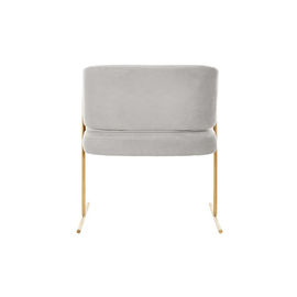 Harga yang bagus Home furniture metal tube brass golden base with grey velvet fabric Copenhagen Dining Chair on line