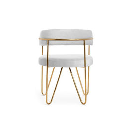 Harga yang bagus Metal Frame Chair Home Furniture Living Room Chair Fabric Lounge Chair Fauteil  Velvet Armchair on line