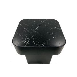 Harga yang bagus luxury new design modern black marble top black iron frame coffee table for the home furniture on line