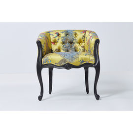 Harga yang bagus Luxury Special Vintage Printing Fabric Modern Dining Room Chairs With Arms on line