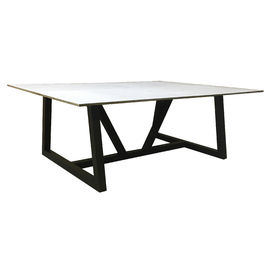 Harga yang bagus New Customized Stone Or Wood Top Black Stainless Steel  Living Room Coffee Table on line