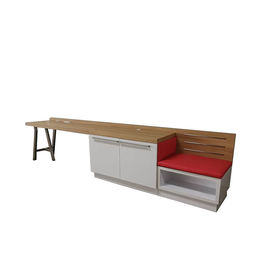 Harga yang bagus Hilton Garden Inn Modern Luxury High Gloss Panel with brushed stainless steel Upholstery baggage holder writing Desk on line