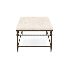 Harga yang bagus Vintage Metal Frame Brushed Brass Small Modern Coffee Table With Crystal Stone Veneer Top on line
